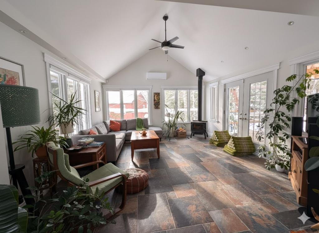 Maison à louer Estrie : Orford (Montagnac) 4 chambres; 2 SB; salle familiale ;piscine creusée chauffée; SPA. Entièrement meublée. Dispo 1er Juin 2026. | 3199953