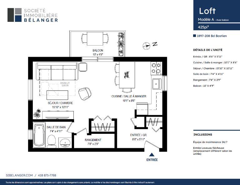 Appartement 2 ½ à louer Neufchâtel / Lebourgneuf juillet 2026 | 3202903