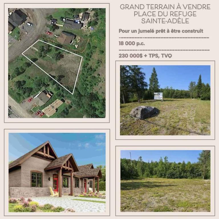 Terrain à vendre prêt à construire Ste-Adèle | 3204811
