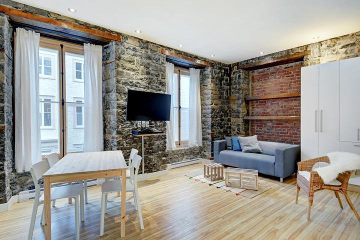 Loft entièrement meublé à louer Vieux-Québec juillet 2026 | 3229593