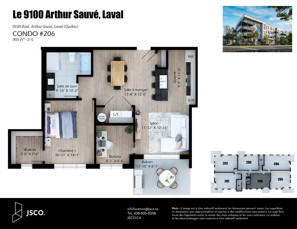 3½ à louer à Laval | STATIONNEMENT | INTERNET | ASCENSEUR | RANGEMENT | À partir du 1er mai 2026 | 3208555