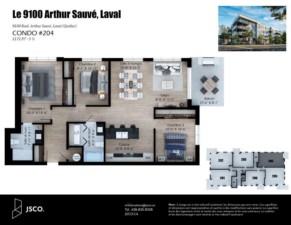 5½ à louer à Laval | 2 SDB | NEUF | GARAGE | INTERNET | ASCENSEUR | RANGEMENT | à partir du 1er mai 2026 | 3209429