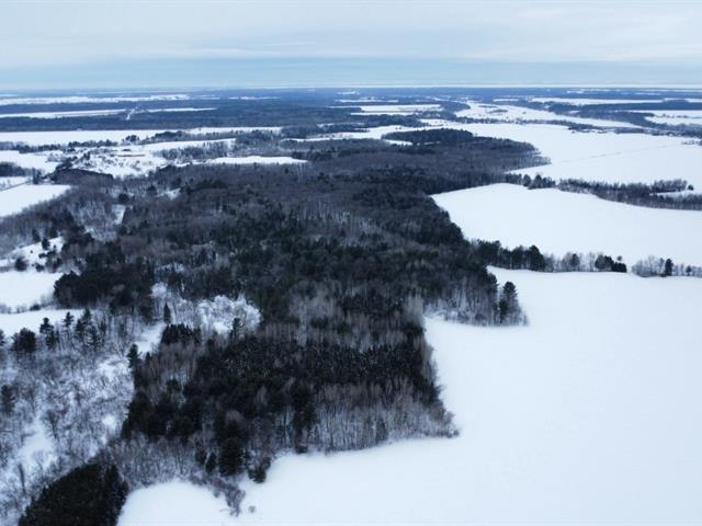 St-Pie-de-Guire (Centre-du-Québec) : Terre agricole de 179 acres, 91 acres cultivables, forêt, rivière, grange et garage | 3222831