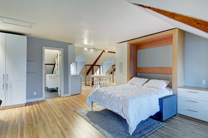 Loft entièrement meublé à louer Vieux-Québec juillet 2026 | 3229606