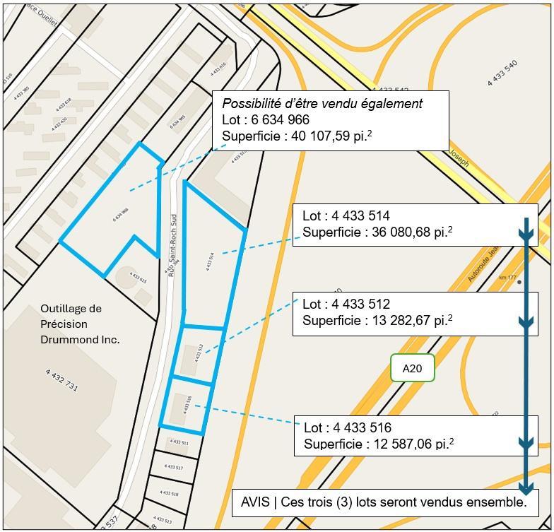 Terrains industriels (3) à vendre – Emplacement stratégique & visibilité exceptionnelle (A20) | 3222832