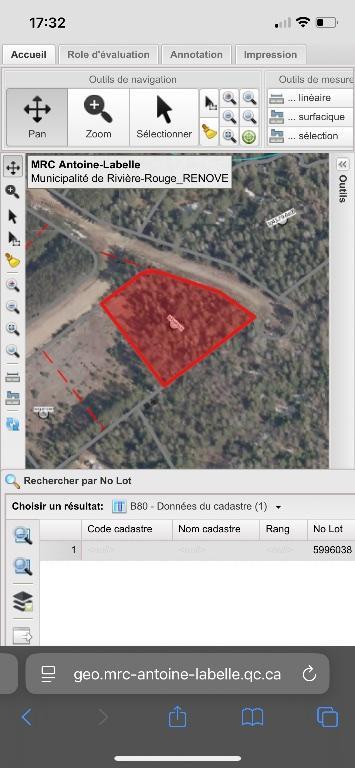 Magnifique Terrain à Rivière-Rouge | 3224888