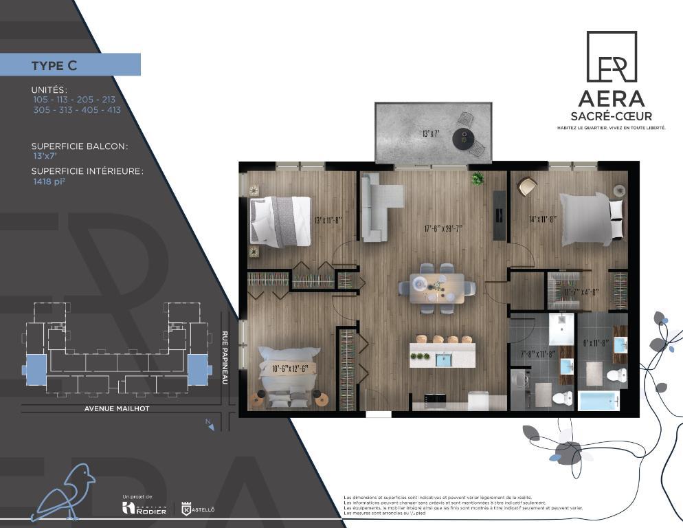 Aera Sacré-Coeur 5 1/2 pour 1er juillet St-Hyacinthe - Condo / appartement / logement à louer | 3215260