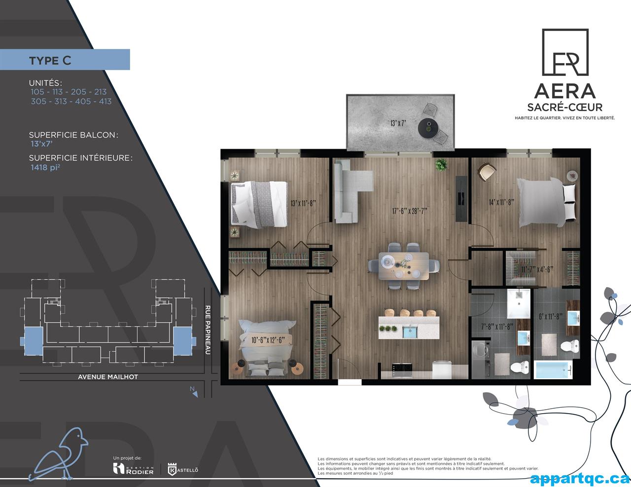 Saint-Hyacinthe – Aera Sacré-Coeur 5 1/2 pour 1er juillet | 3215441