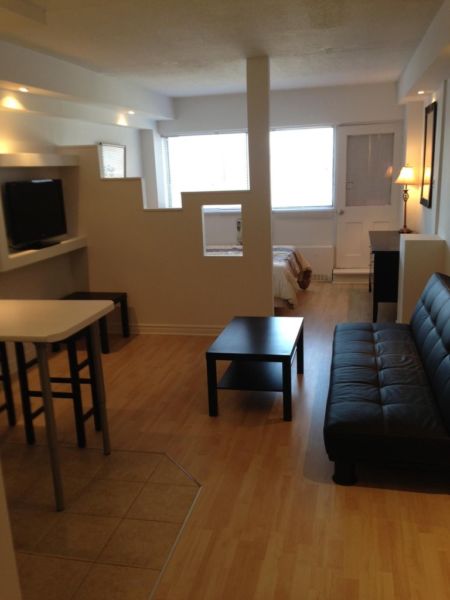 Plateau Mont-Royal – Logement 2 1/2 chauffé éclairé – H.D. – WIFI | 3215559