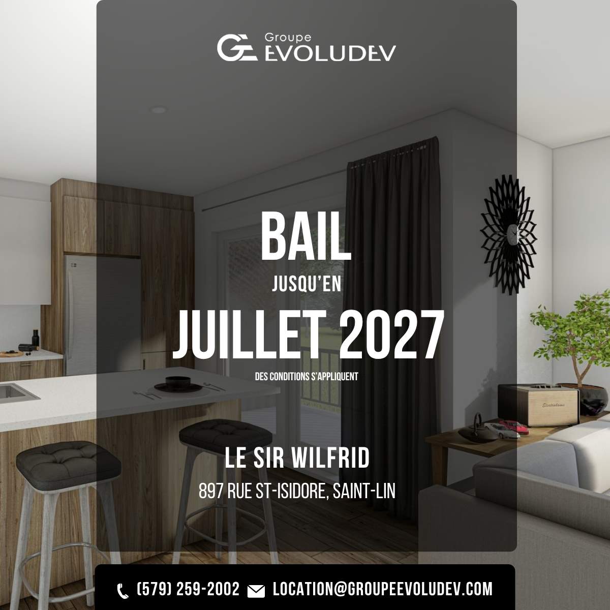 Le Sir Wilfrid | 3 ½ Et 4 ½ Récents à Louer, Saint-Lin | 3221786