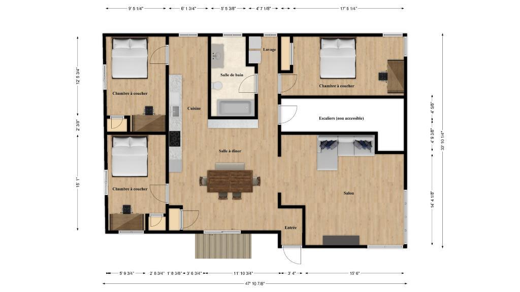 Immense 51/2 avec accès à la cour | 3225741