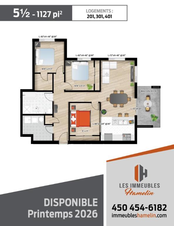 5 1/2 - Napierville - 1 718 $/mois | 3228341