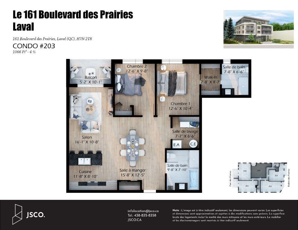 4½ à louer | 2 salles de bain | INTERNET | ASCENSEUR | STORES AUX FENÊTRES | GARAGE| Juillet | 3229083