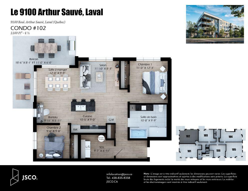 4½ à louer | NEUF | INTERNET | ASCENSEUR | GARAGE | RANGEMENT | JUIN | 3229084