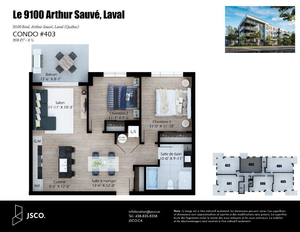 4½ à louer | NEUF | INTERNET | ASCENSEUR | GARAGE | RANGEMENT | JUIN | 3229084