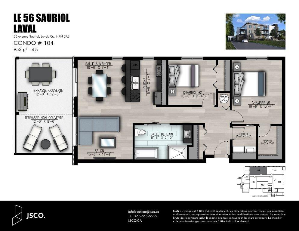 4½ à louer | INTERNET | Électroménagers (5) | ASCENSEUR | RANGEMENT | 1er juillet 2026 | 3229087