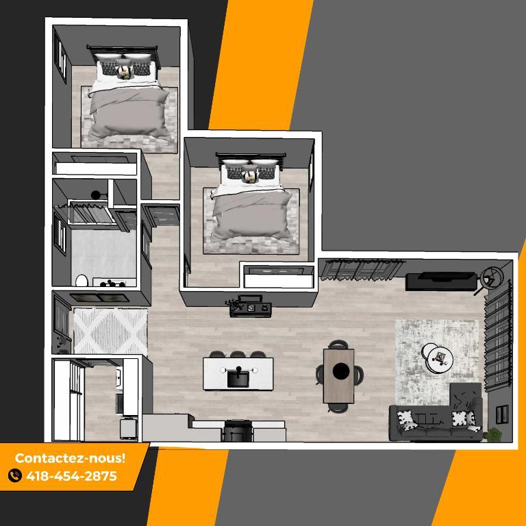 Magnifique condo 4 ½ neuf – rdc Lévis Centre-Ville | 3232589