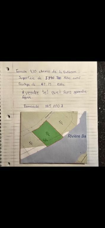 Terrain a vendre sur le bord de la rivière batiscan | 3233648