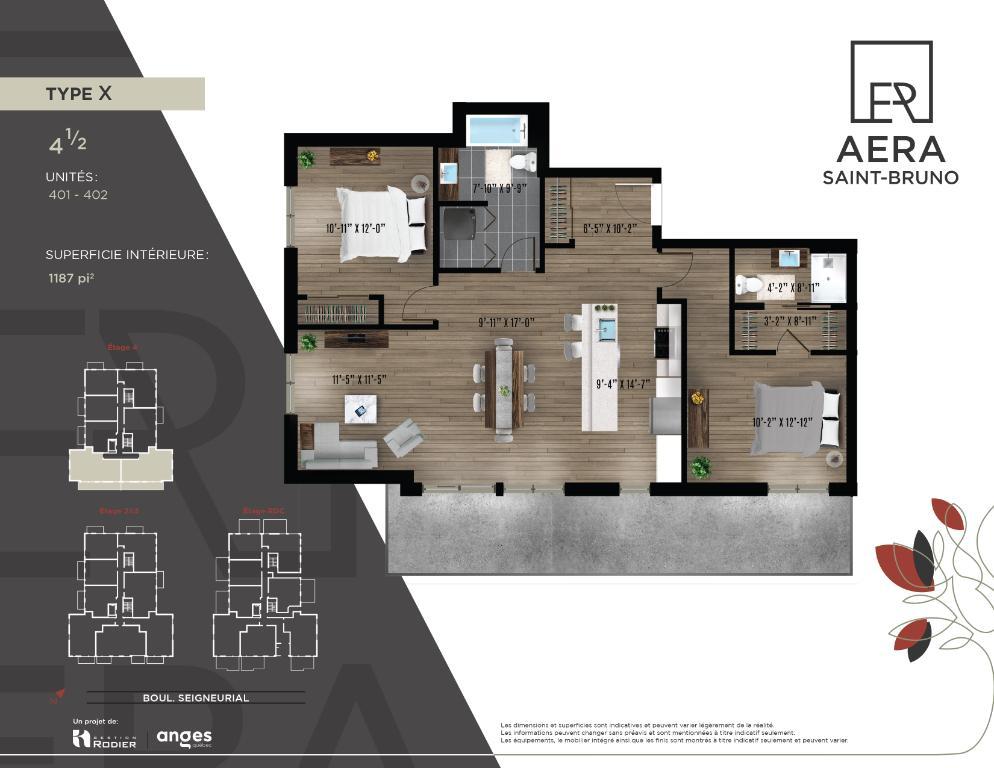 Aera Saint-Bruno / Condo 4 1/2 pour JUIL 2026 à louer - appartement / logement | 3234134