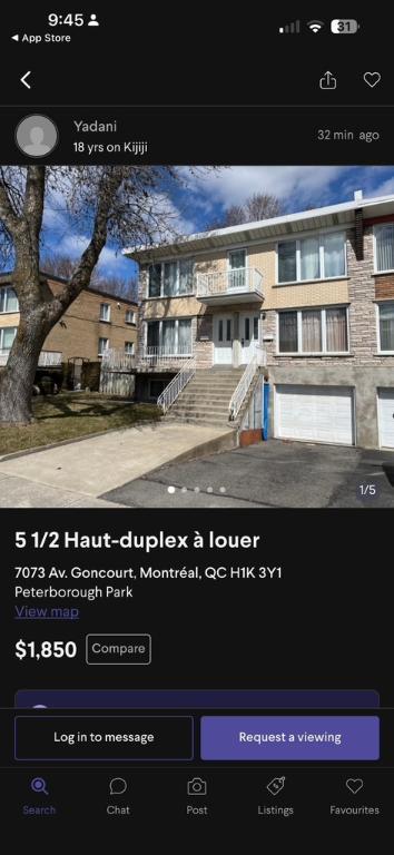5 1/2 haut duplex | 3236114