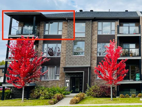 LUXUEUX CONDO 4 ½ - dernière étage (3e)+ GARAGE + Remise – 2050$ – 1er JUILLET 2026 | 3236506