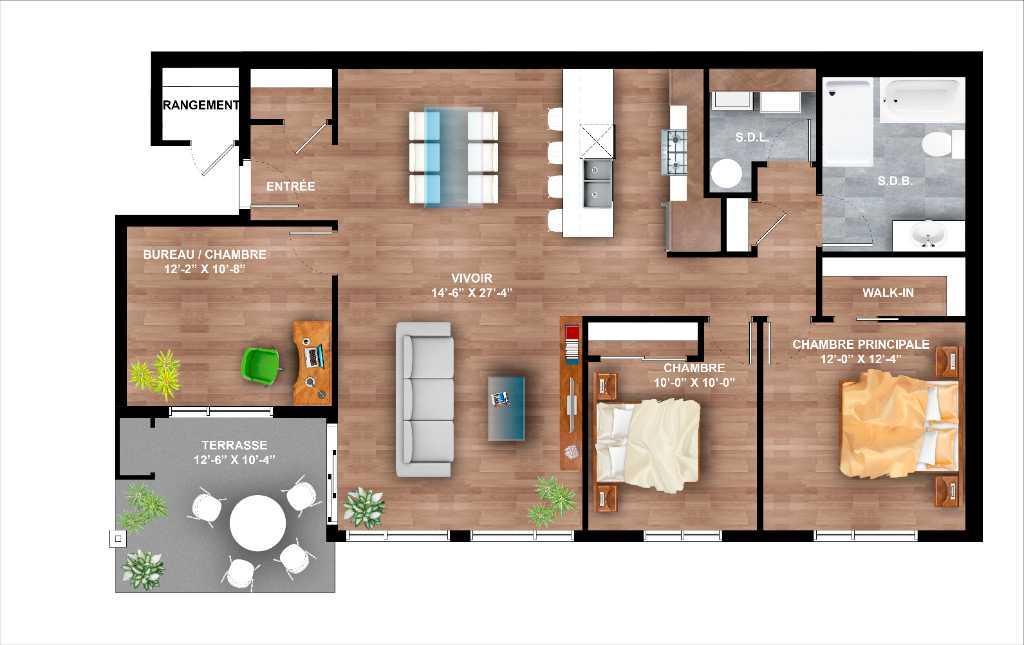 Grand 5 ½ au rez-de-chaussée – Prise de possession flexible : 1er juin, 1er juillet ou 1er août | 3277581
