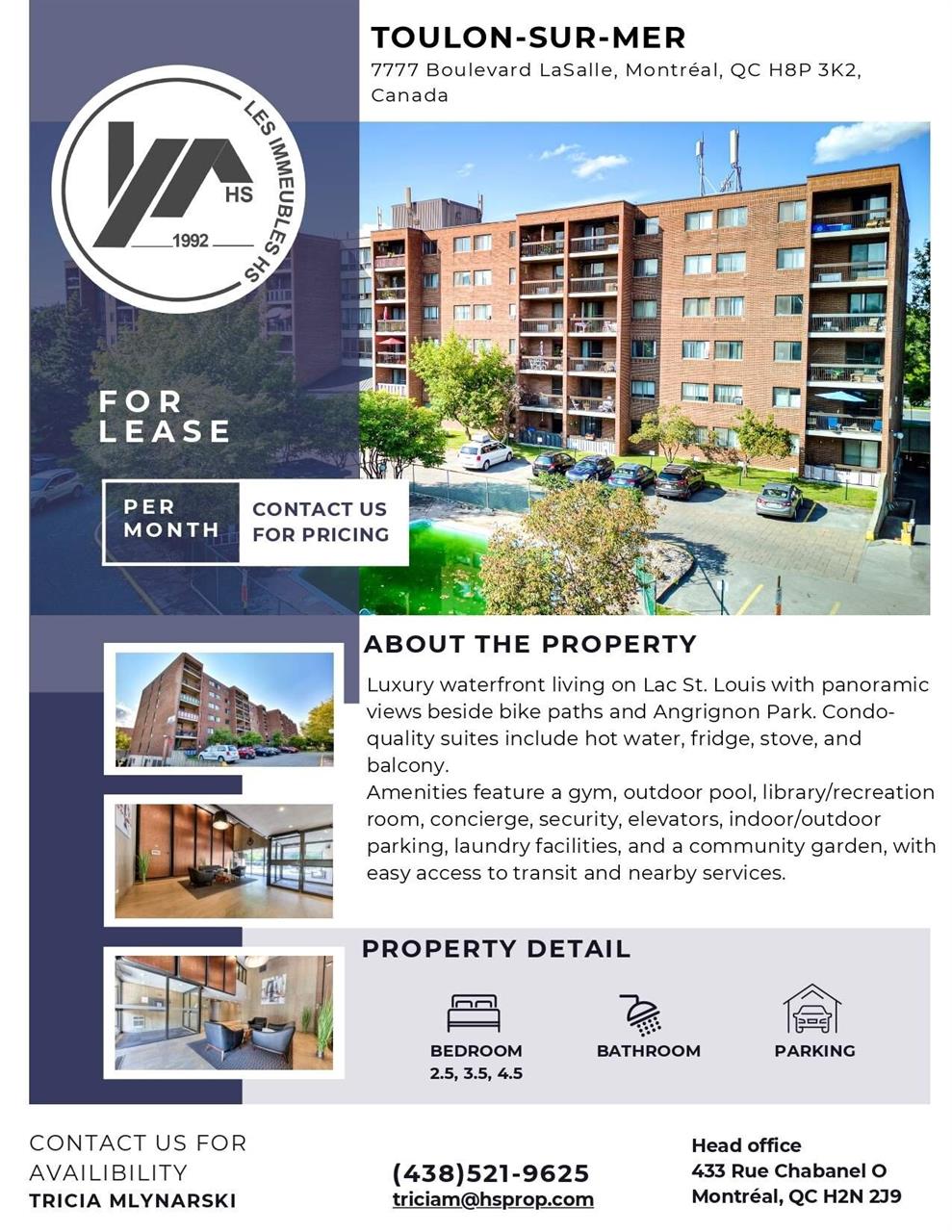 2 CH - 1 SDB - Montréal - $1,600 /mo | 3272622