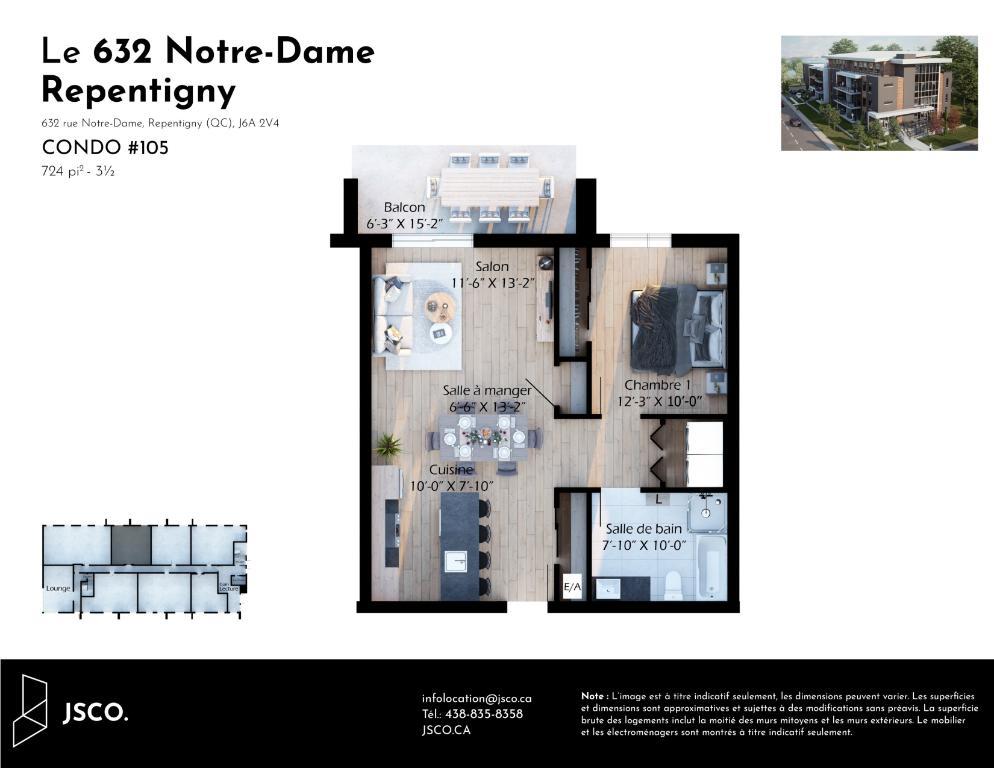 632 Notre-Dame | 3½ à louer | INTERNET | ASCENSEUR | STATIONNEMENT INTÉRIEUR | EAU CHAUDE | JUILLET 2026 | 3280948