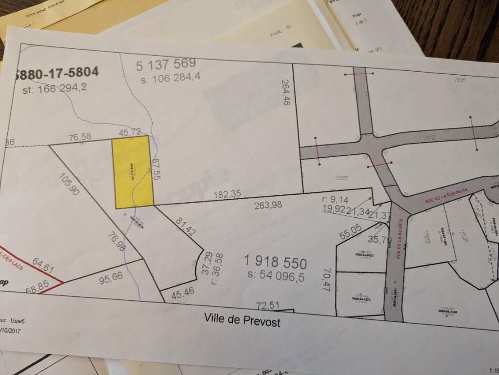 Terrain enclaver a vendre a prévost | 3283697
