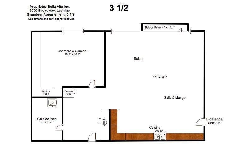 *Promo 1000$ Cession de bail 3½ in Lachine 1er juillet | 3280936