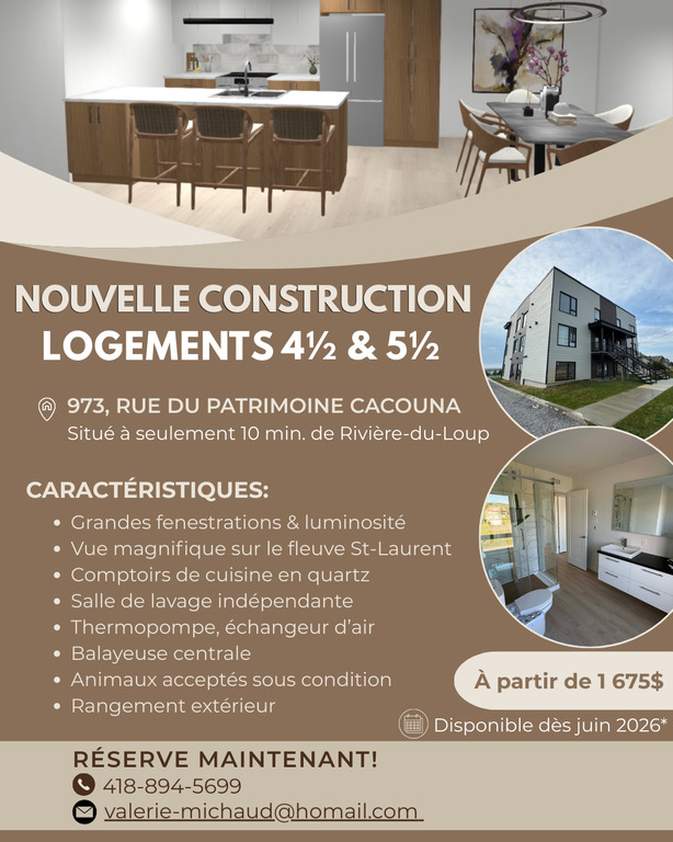 Superbe 5½ - Immeuble Neuf | 3268459