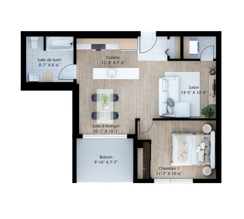 3 1/2 Avec Stationnement Intérieur | 3269447