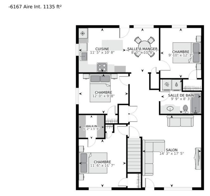51/2 Propre Et Lumineux — Haut De Duplex | 3269570