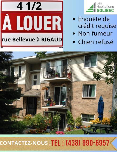 4 1/2 À RIGAUD Libre DÈS MAINTENANT | 3282396