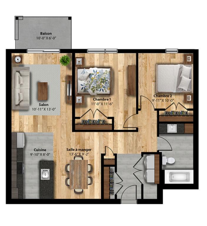GRAND 4 1/2 À LOUER SITUÉ AU COEUR DU VILLAGE DE ST-SAUVEUR (FAUBOURG DU CERF) | 3281788