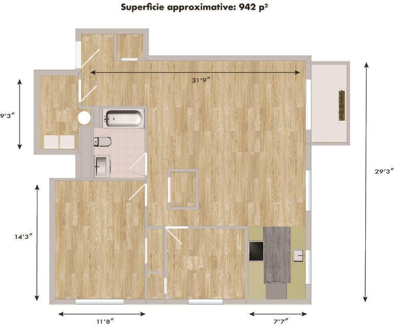 2 CH - 1 SDB - Montréal - $1,700 /mo | 3282739