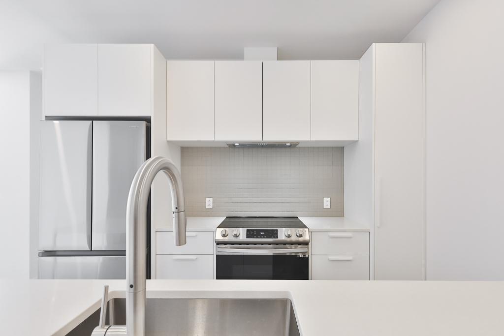 4 1/2 moderne et lumineux à Pointe-Saint-Charles avec accès à une terrasse sur le toit offrant une belle vue sur le centre-ville. | 3277370
