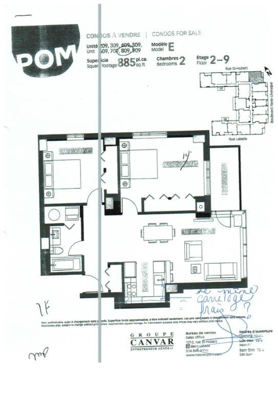 Condo 4 1/2 sur coin au 8 ème étage proche de tous les services | 3277377