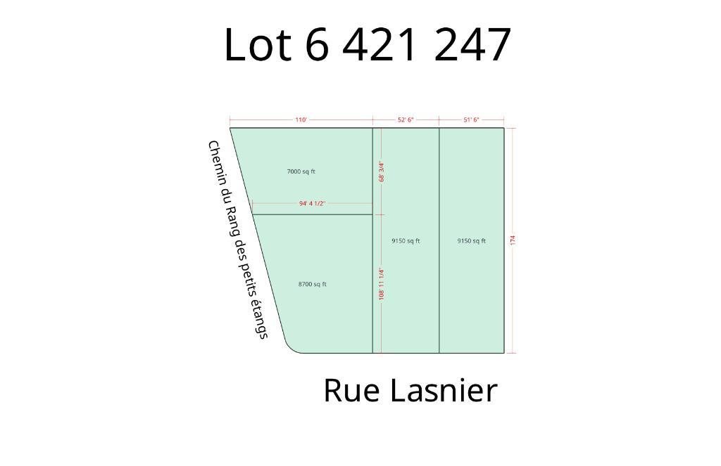Terrains a Vendre St-Hyacinthe / La Présentation rue Lasnier | 3277449