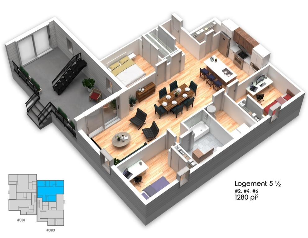 5 ½ à louer à Napierville (2e étage) | 3277960