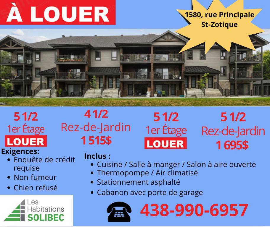 Logement 4 1/2 et 5 1/2 À LOUER | 3283343