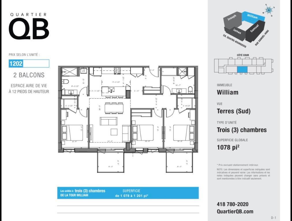 Appartement 3 chambres et 2 salles de bain | 3289946