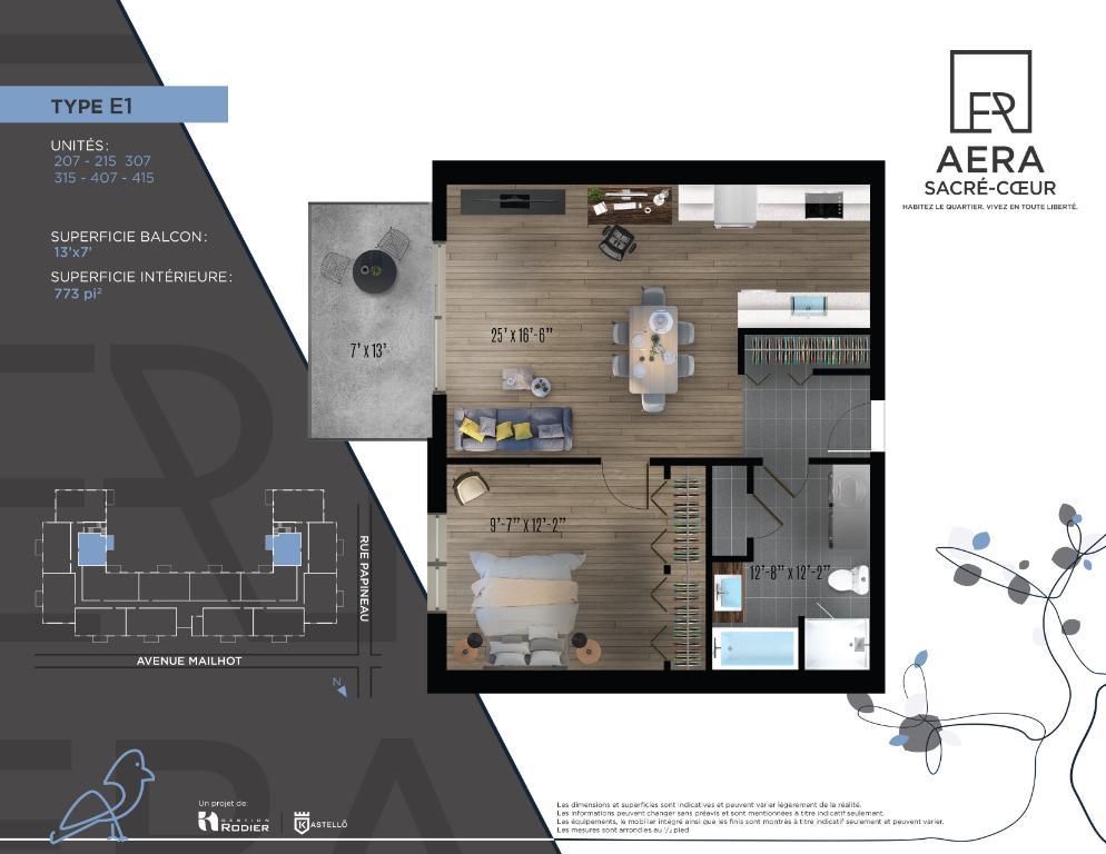 Aera Sacré-Coeur 3 1/2 à louer 1er sept. St-Hyacinthe - Condo / appartement / logement à louer | 3283391