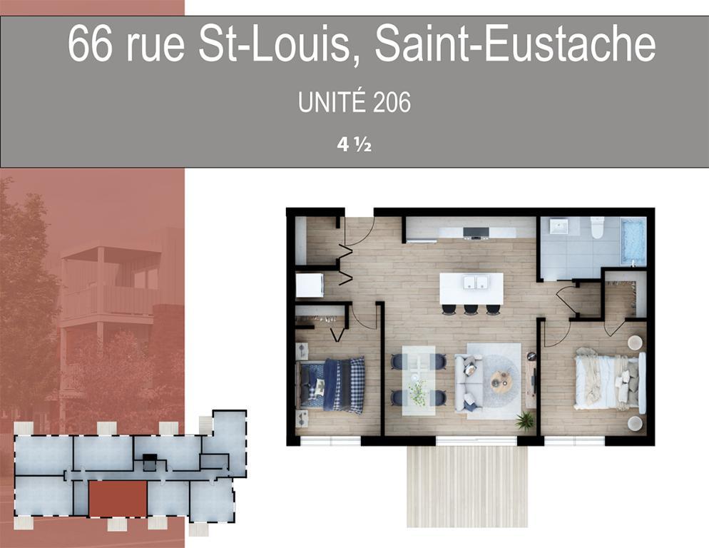 Appartements neufs 4 ½ à louer – Saint-Eustache | 3284900
