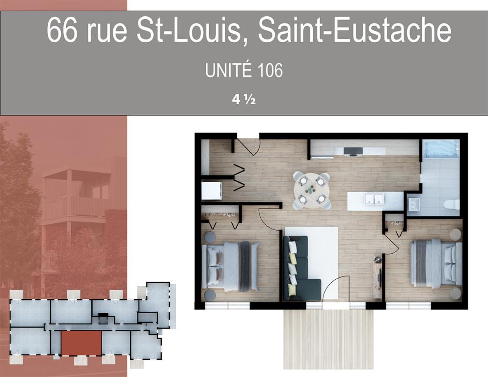 Appartements neufs 4 ½ à louer – Saint-Eustache | 3284900