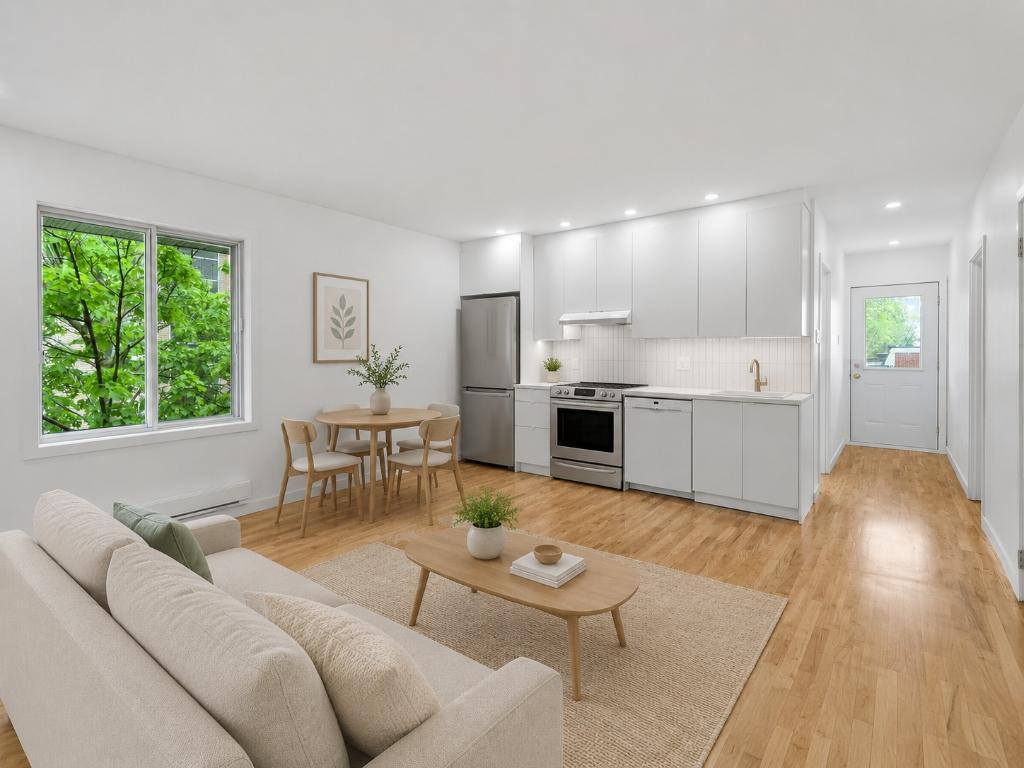 4 ½ entièrement rénové à Rosemont | 2 chambres fermées | balcon | lave-vaisselle | 3287391