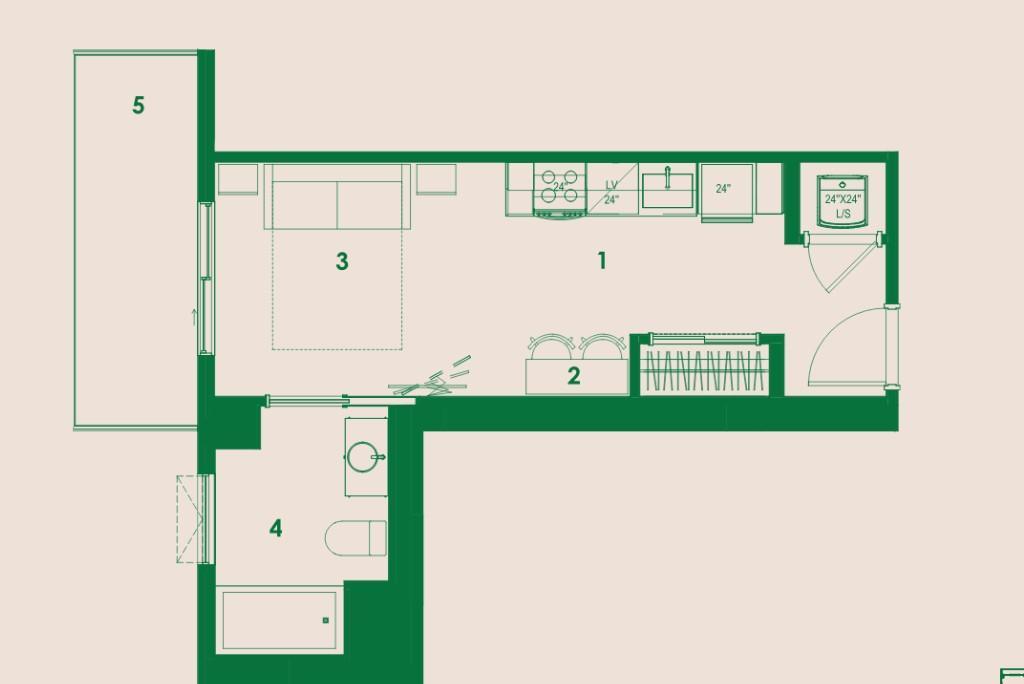 Studio aux appartements Ostral métro Longueuil | 3288114