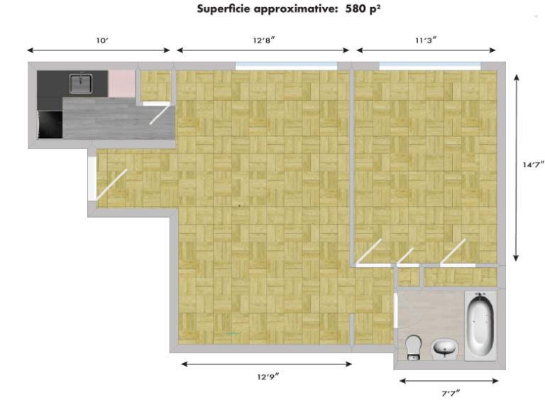 1 CH - 1 SDB - Montréal - $1,350 /mo | 3288778