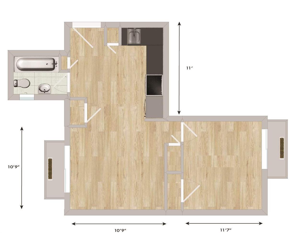 1 CH - 1 SDB - Montréal - $1,250 /mo | 3289599