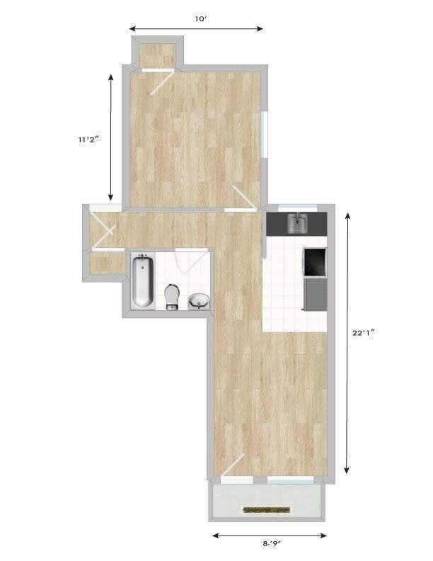 1 CH - 1 SDB - Montréal - $1,340 /mo | 3289631